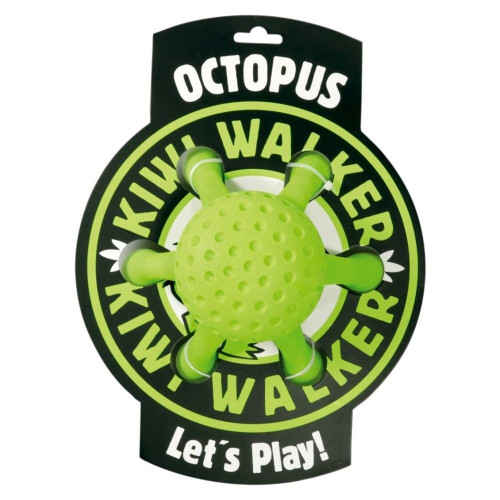 Игрушка Kiwi Walker Осьминог для собак, зеленый, 12 см