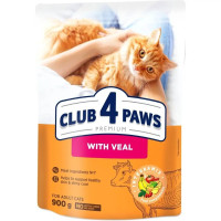 Сухой корм Клуб 4 Лапы Adult Cat Premium для взрослых кошек, с телятиной, 900 г Сухой корм Клуб 4 Лапы Adult Cat Premium для взрослых кошек, с телятиной, 900 г