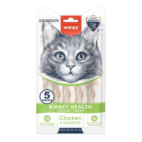 Функциональное жидкое лакомство Wanpy Creamy Lickable Treats Kidney Health для поддержания здоровья почек у кошек, 5×14 г Функциональное жидкое лакомство Wanpy Creamy Lickable Treats Kidney Health для поддержания здоровья почек у кошек, 5×14 г