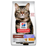Сухой корм Hill's Science Plan Hairball & Perfect Coat для взрослых кошек для выведения комочков шерсти, с курицей, 1.5 кг Сухой корм Hill's Science Plan Hairball & Perfect Coat для взрослых кошек для выведения комочков шерсти, с курицей, 1.5 кг