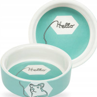 Миска Trixie Hello Hamster для грызунов, керамическая, диаметр 8 см, 90 мл, цвета в ассортименте Миска Trixie Hello Hamster для грызунов, керамическая, диаметр 8 см, 90 мл, цвета в ассортименте