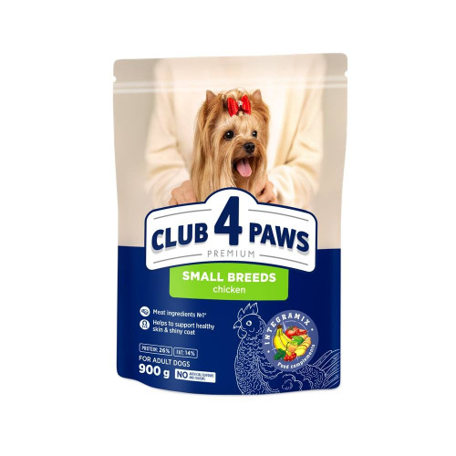 Сухий корм Клуб 4 Лапи Adult Small Breeds Chicken Premium для дорослих собак малих порід, 900 г