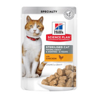 Влажный корм Hill's Science Plan Sterilised Cat Adult Chicken для стерилизованных кошек, с курицей, 85 г Влажный корм Hill's Science Plan Sterilised Cat Adult Chicken для стерилизованных кошек, с курицей, 85 г