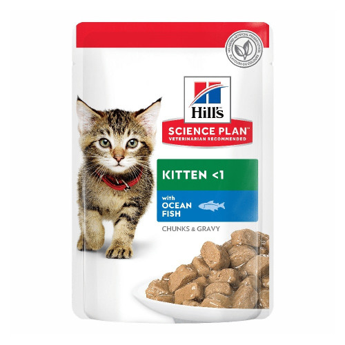 Влажный корм Hill's Science Plan Kitten Ocean Fish для котят, с океанической рыбой, 85 г Влажный корм Hill's Science Plan Kitten Ocean Fish для котят, с океанической рыбой, 85 г