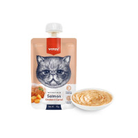 Крем-суп Wanpy Salmon Chicken & Carrot для кошек, лосось и курица с морковью, 90 г Крем-суп Wanpy Salmon Chicken & Carrot для кошек, лосось и курица с морковью, 90 г