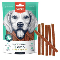Лакомство для собак Wanpy Soft Lamb Jerky Slices, вяленое филе ягненка, слайсы, 100 г Лакомство для собак Wanpy Soft Lamb Jerky Slices, вяленое филе ягненка, слайсы, 100 г