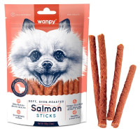 Ласощі Wanpy Salmon Sticks для собак, палички з лососем, 100 г Ласощі Wanpy Salmon Sticks для собак, палички з лососем, 100 г