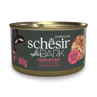 Вологий корм Schesir After Dark Chicken With Beef, консерви для котів, курка з яловичиною в бульйоні, 80 г Вологий корм Schesir After Dark Chicken With Beef, консерви для котів, курка з яловичиною в бульйоні, 80 г
