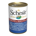 Вологий корм Schesir Tuna with Whitebaits, консерви для котів, тунець з анчоусами в бульйоні, 140 г