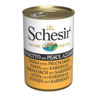 Вологий корм Schesir Tuna with Pilchards для котів, тунець з сардиною в желе, 140 г Вологий корм Schesir Tuna with Pilchards для котів, тунець з сардиною в желе, 140 г