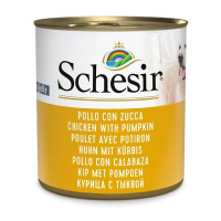 Вологий корм Schesir Chicken With Pumpkin, консерви для собак, курка з гарбузом в желе, 285 г