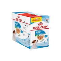 Вологий корм Royal Canin Mini Puppy, для цуценят маленьких порід, шматочки в соусі, 8+4 у подарунок, 1. 02 кг Вологий корм Royal Canin Mini Puppy, для цуценят маленьких порід, шматочки в соусі, 8+4 у подарунок, 1. 02 кг