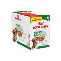 Вологий корм Royal Canin Mini Adult, для собак маленьких порід, шматочки в соусі, 8+4 у подарунок, 1.02 кг Вологий корм Royal Canin Mini Adult, для собак маленьких порід, шматочки в соусі, 8+4 у подарунок, 1.02 кг