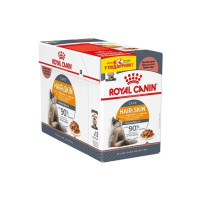 Влажный корм Royal Canin Hair&Skin Care, для выведения шерсти у кошек, кусочки в соусе, 8 + 4 в подарок, 1.02 кг Влажный корм Royal Canin Hair&Skin Care, для выведения шерсти у кошек, кусочки в соусе, 8 + 4 в подарок, 1.02 кг