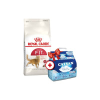 Сухой корм Royal Canin Fit 32 для кошек, 4 кг + наполнитель Catsan 5 л в подарок Сухой корм Royal Canin Fit 32 для кошек, 4 кг + наполнитель Catsan 5 л в подарок