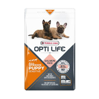 Сухий суперпреміум корм Opti Life Puppy Sensitive, для цуценят всіх порід, лосось 2.5 кг Сухий суперпреміум корм Opti Life Puppy Sensitive, для цуценят всіх порід, лосось 2.5 кг
