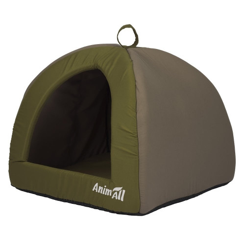 Будинок AnimAll для собак та котів, зелений, S, 46×46×35 см
