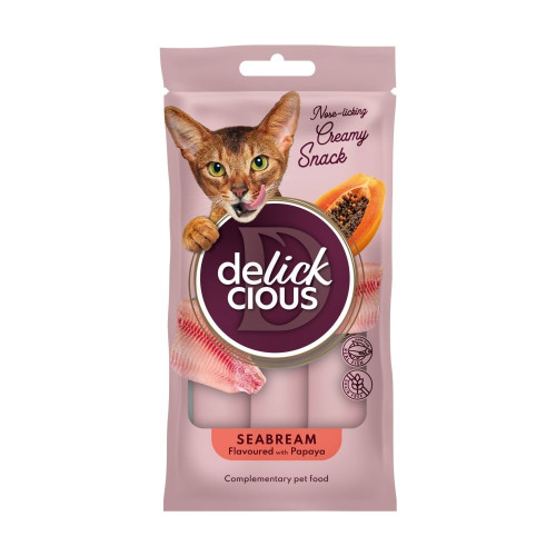 Ласощі Delickcious для котів, дорада з додаванням папаї, 60 г