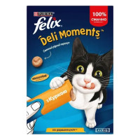 Ласощі FELIX DeliMoments для котів, рідкі, з куркою, 4×10 г Ласощі FELIX DeliMoments для котів, рідкі, з куркою, 4×10 г