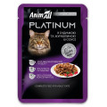 Влажный корм AnimAll Platinum для взрослых котов, индейка и клюква в соусе, 85 г