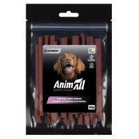 Ласощі AnimAll Platinum М’ясні палички з качкою для собак, 100 г Ласощі AnimAll Platinum М’ясні палички з качкою для собак, 100 г