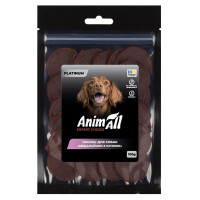 Ласощі AnimAll Platinum Медальйони з качкою для собак, 100 г Ласощі AnimAll Platinum Медальйони з качкою для собак, 100 г