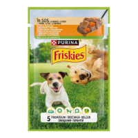Вологий корм Purina Friskies для дорослих собак, з куркою та морквою у підливці, 85 г Вологий корм Purina Friskies для дорослих собак, з куркою та морквою у підливці, 85 г