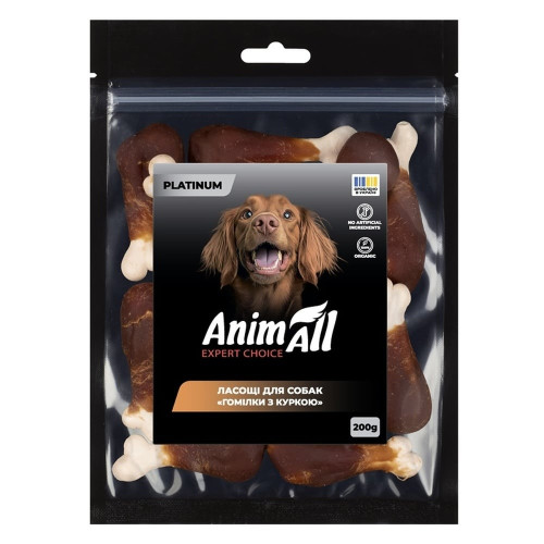 Ласощі AnimAll Platinum Гомілки з куркою для собак, 200 г