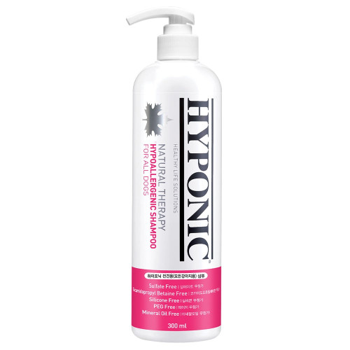 Шампунь Hyponic Hypoallergenic, гипоаллергенный, с подсолнечным маслом, жожоба и экстрактом зеленого чая, для собак, 300 мл