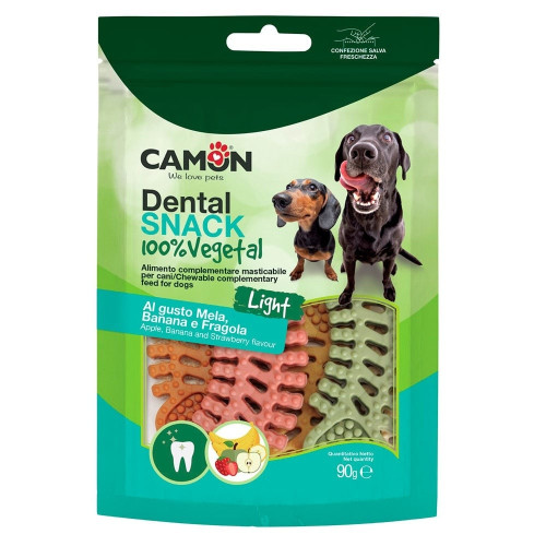 Лакомства Dental Snak Mix, рыбный скелет из сладкого картофеля со вкусом банана, клубники и яблока, 90 г, 8 см