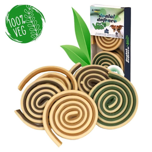 Лакомства DENTAL-VEG, рол с арахисом, кокосом и мятой, 100 г