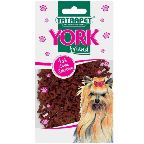 Ласощі York для собак, снекі-кісточки з куркою та яловичиною, 90 г, 12 шт