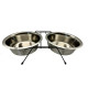 Набір мисок MODES з підставкою, нержавіюча сталь, полоски, 2×2.8 л, 25.0/18.0 см
