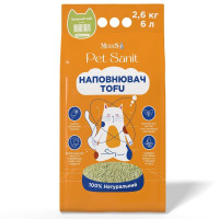 Наполнитель MODES PetSanit Tofu для котов, зеленый чай, 2.6 кг, 6 л