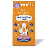 Наполнитель MODES PetSanit Tofu для котов, лаванда, 2.6 кг, 6 л Наполнитель MODES PetSanit Tofu для котов, лаванда, 2.6 кг, 6 л