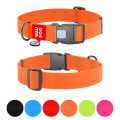 Ошейник WAUDOG Waterproof для собак, водостойкий, с QR адресником, пластиковый фастекс, оранжевый, XXL, 4 см, 46–70 см