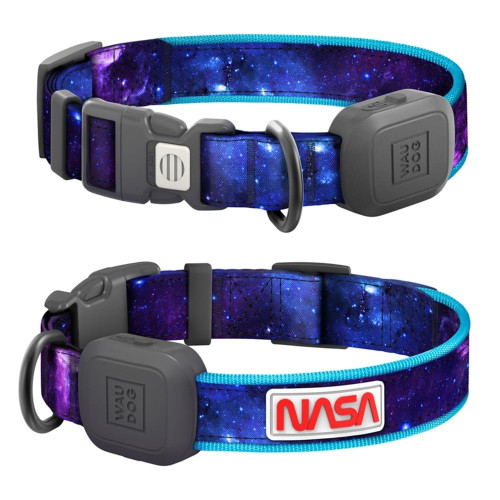 Ошейник WAUDOG LED для собак, с подсветкой, NASA21, Type-C, M-L, 2.5 см, 41–62 см