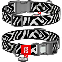 Ошейник WAUDOG Nylon для собак, с QR адресником, рисунок Ошейник WAUDOG Nylon для собак, с QR адресником, рисунок