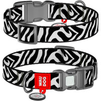Ошейник WAUDOG Nylon для собак, с QR адресником, рисунок Ошейник WAUDOG Nylon для собак, с QR адресником, рисунок