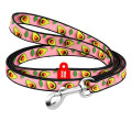 Поводок WAUDOG Nylon для кошек и мелких пород собак, рисунок "Авокадо на розовом", XS, 1 см, 1.22 м