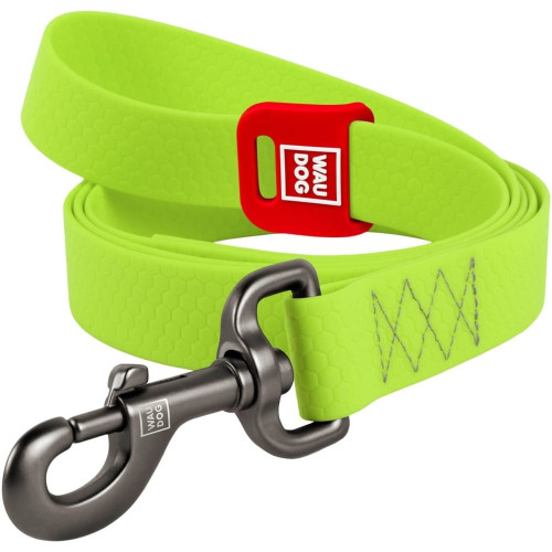 Поводок WAUDOG Waterproof для собак, водостойкий, салатовый, S, 1.5 см, 5 м