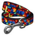 Поводок WAUDOG Nylon для собак, рисунок "Блоки", S, 1.5 см, 3 м