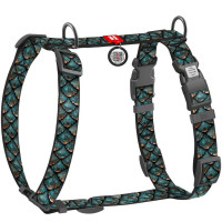 Шлея WAUDOG Nylon для собак, анатомическая, H-образная, с QR адресником, рисунок Шлея WAUDOG Nylon для собак, анатомическая, H-образная, с QR адресником, рисунок