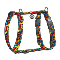 Шлея WAUDOG Nylon для собак, анатомическая, H-образная, с QR паспортом, рисунок 