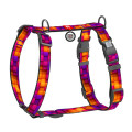 Шлейка WAUDOG Nylon для собак, анатомическая, H-образная, с QR паспортом, рисунок "Кубы 3D", пластиковый фастекс, M, 2 см, 38-60 см, 46-60 см