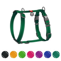Шлейка WAUDOG Nylon Mono для собак, анатомическая, H-образная, с QR паспортом, светоотражающая, пластиковый фастекс, зеленый, S, 1.5 см, 30-45 см, 35-45 см Шлейка WAUDOG Nylon Mono для собак, анатомическая, H-образная, с QR паспортом, светоотражающая, пластиковый фастекс, зеленый, S, 1.5 см, 30-45 см, 35-45 см