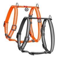 Шлейка WAUDOG Waterproof для собак, водостойкая, анатомическая, H-образная, с QR паспортом, светоотражающая, пластиковая пряжка-фастекс, серый, L, 2.5 см, 50-85 см, 60-100 см Шлейка WAUDOG Waterproof для собак, водостойкая, анатомическая, H-образная, с QR паспортом, светоотражающая, пластиковая пряжка-фастекс, серый, L, 2.5 см, 50-85 см, 60-100 см