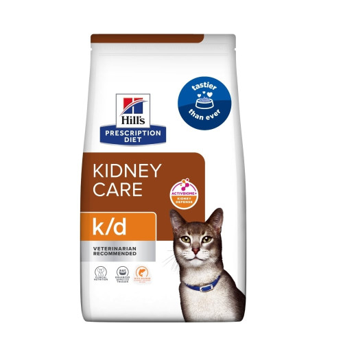 Сухой корм Hill’s PRESCRIPTION DIET k/d для кошек, поддержание функции почек, с лососем, 1.5 кг