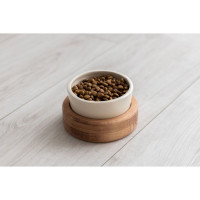 Миска PetJoy для собак и котов, на подставке, коричнево-бежевая, 0.25 л, 13×13×7 см Миска PetJoy для собак и котов, на подставке, коричнево-бежевая, 0.25 л, 13×13×7 см