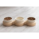 Миски PetJoy для собак и котов, на подставке, бело-бежевые, 3×0.25 л, 43×13×7 см